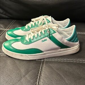 OluKai Kilea Green and White Women's Sneakers